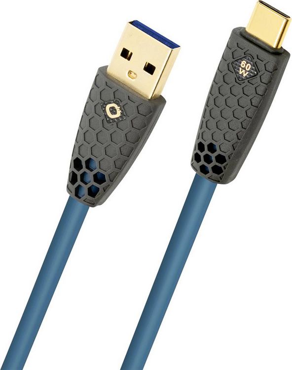 Produktbild: Oehlbach USB-Kabel USB-A Stecker, USB-C&reg; Stecker 2m Petrol Geflechtschirm D1C9562