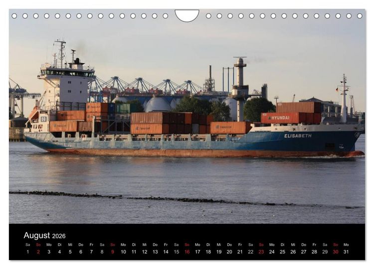Produktbild: Schiffe im Hamburger Hafen (Wandkalender 2026 DIN A4 quer), CALVENDO Monatskalender