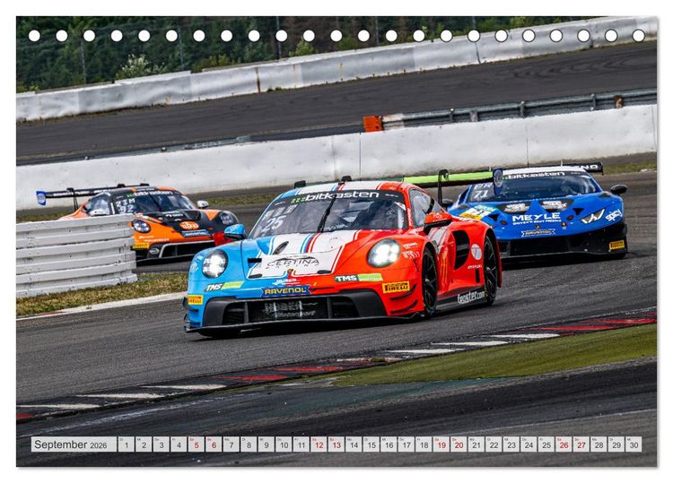 Produktbild: Super Sportwagen aus Zuffenhausen beim GT MASTERS (Tischkalender 2026 DIN A5 quer), CALVENDO Monatskalender