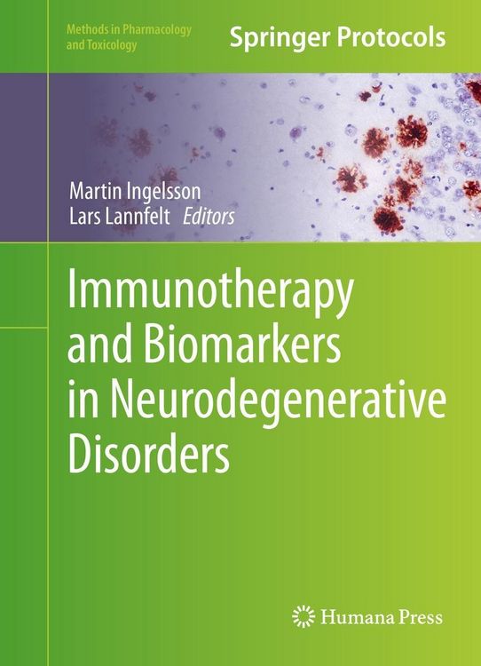 Produktbild: Immunotherapy and Biomarkers in Neurodegenerative Disorders
