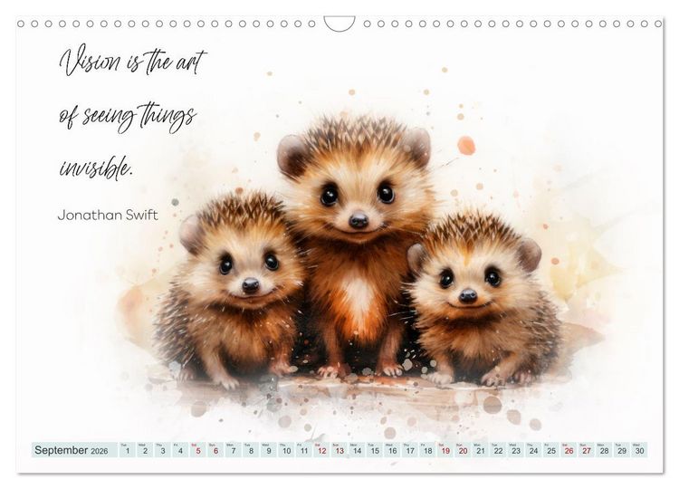 Produktbild: MOTIVATION Sayings with cute animal cubs (Wall Calendar 2026 DIN A3 landscape), CALVENDO 12 Month Wall Calendar