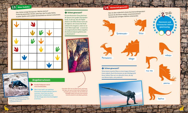 Produktbild: WAS IST WAS R&auml;tseln und Stickern: Dinosaurier