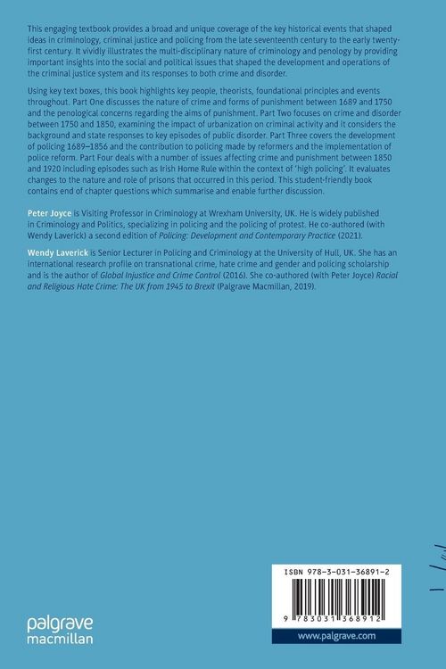 Produktbild: History of Policing, Crime, Disorder, Punishment