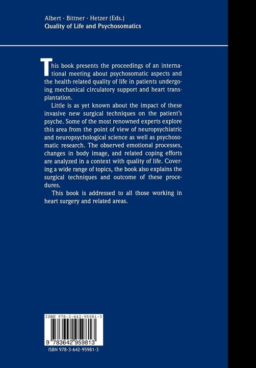 Produktbild: Quality of Life and Psychosomatics
