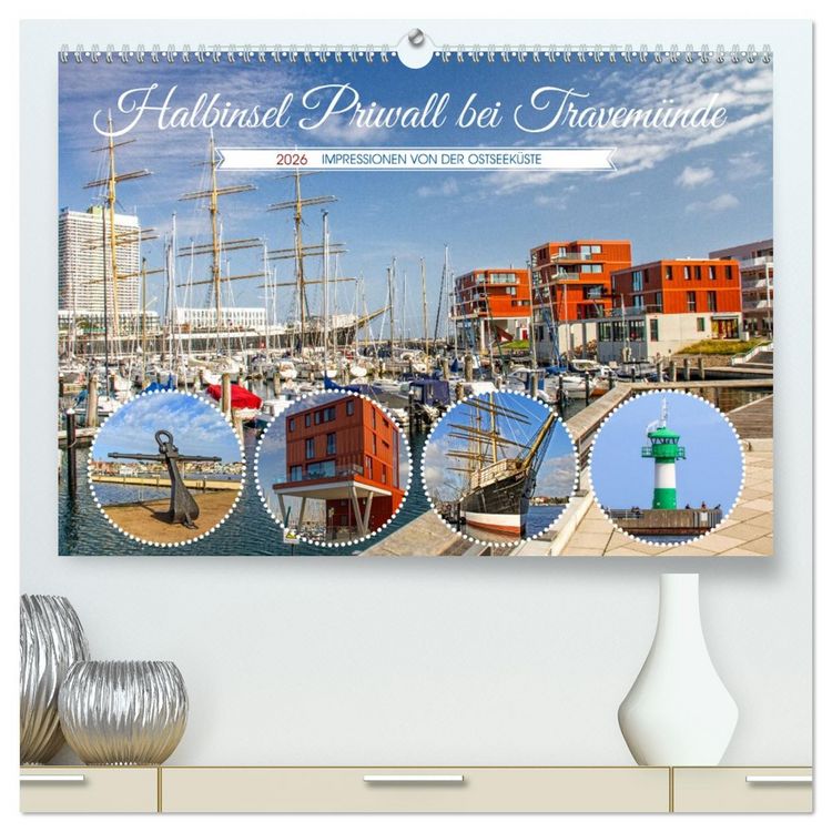 Produktbild: Halbinsel Priwall bei Travem&uuml;nde &ndash; Impressionen von der Ostseek&uuml;ste (hochwertiger Premium Wandkalender 2026 DIN A2 quer), Kunstdruck in Hochglanz