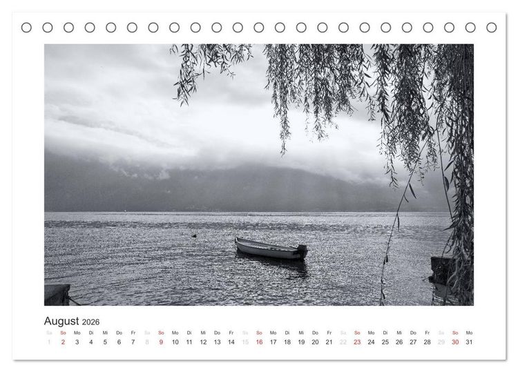 Produktbild: Limone sul Garda schwarzwei&szlig; (Tischkalender 2026 DIN A5 quer), CALVENDO Monatskalender