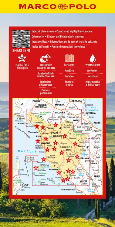 Produktbild: MARCO POLO Reisekarte Italien 07 Toskana 1:225.000
