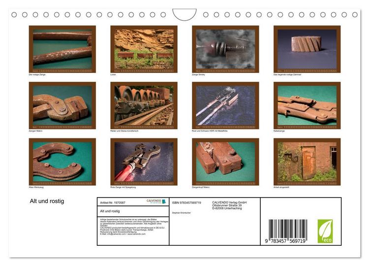 Produktbild: Alt und rostig (Wandkalender 2026 DIN A4 quer), CALVENDO Monatskalender