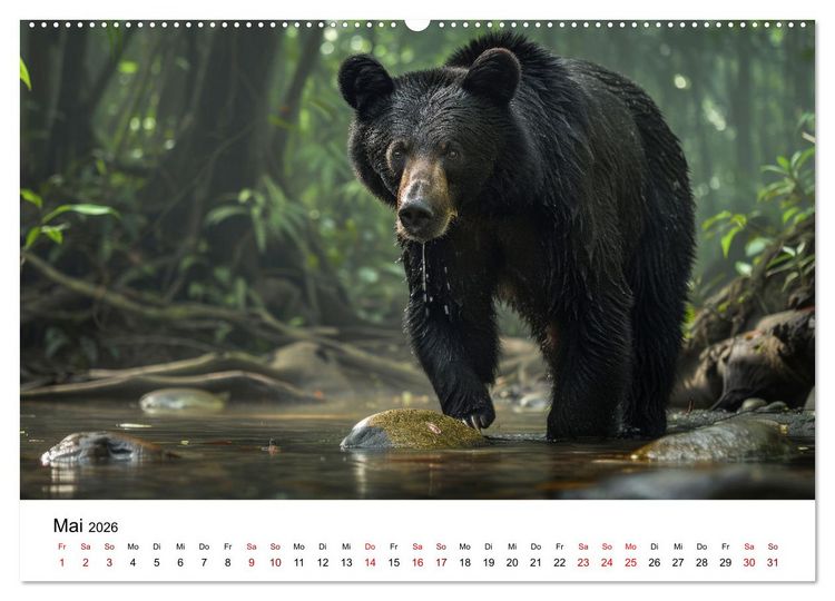 Produktbild: Magische Tierwelt Asiens (hochwertiger Premium Wandkalender 2026 DIN A2 quer), Kunstdruck in Hochglanz