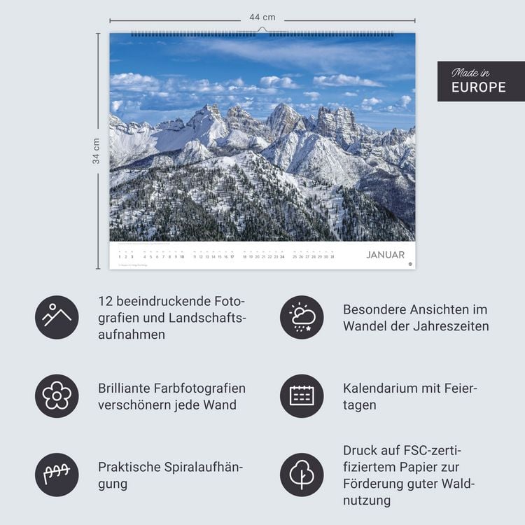 Produktbild: Faszination Alpen Posterkalender 2027