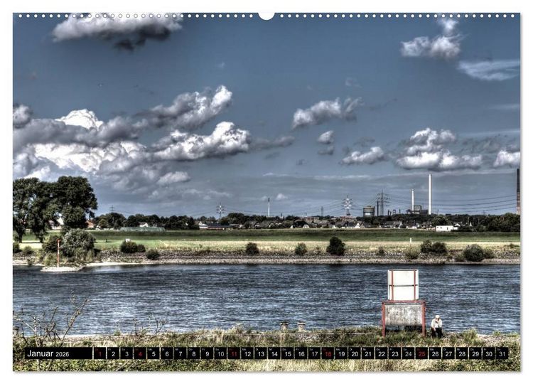 Produktbild: Duisburg am Rhein - R(h)einblicke (hochwertiger Premium Wandkalender 2026 DIN A2 quer), Kunstdruck in Hochglanz