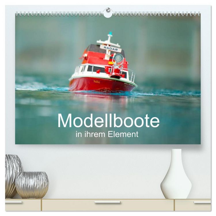 Produktbild: Modellboote in ihrem Element (hochwertiger Premium Wandkalender 2026 DIN A2 quer), Kunstdruck in Hochglanz