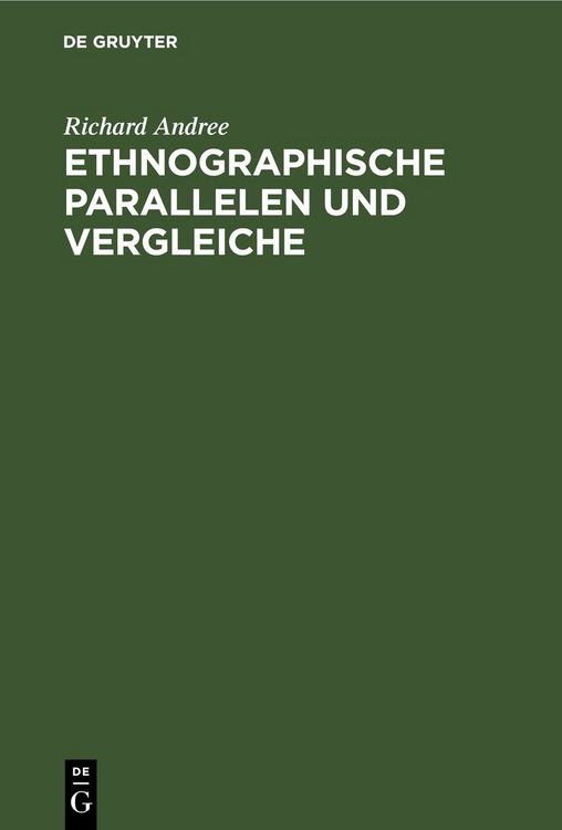 Produktbild: Ethnographische Parallelen und Vergleiche