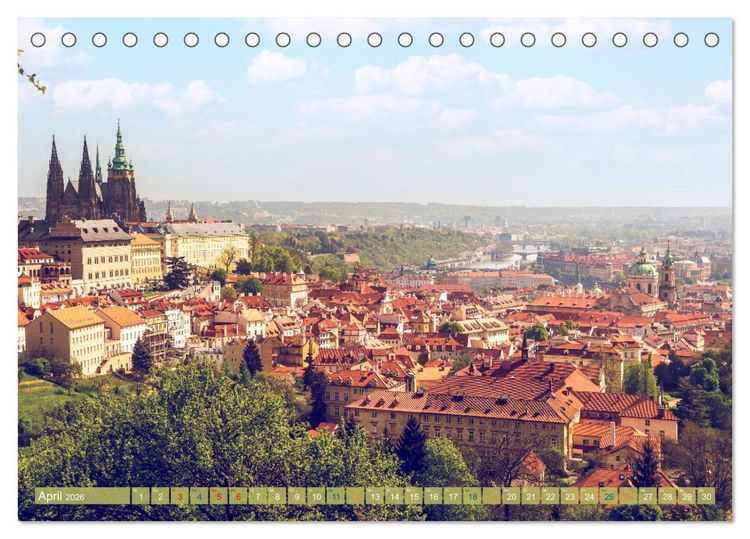 Produktbild: Aussichten auf Prag (Tischkalender 2026 DIN A5 quer), CALVENDO Monatskalender