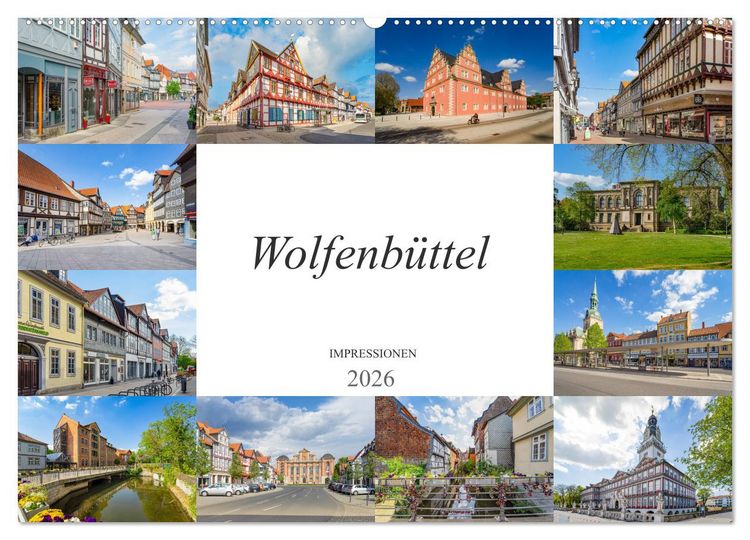 Produktbild: Wolfenb&uuml;ttel Impressionen (Wandkalender 2026 DIN A2 quer), CALVENDO Monatskalender