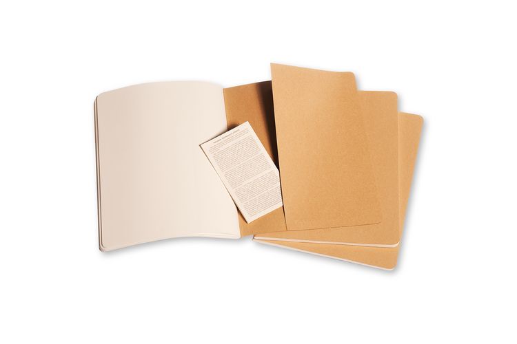 Produktbild: Moleskine Cahier Extra Large blanko packpapierbraun. 3er Pack