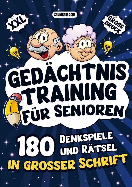 Produktbild: Ged&auml;chtnistraining f&uuml;r Senioren - Denkspiele und R&auml;tsel in gro&szlig;er Schrift