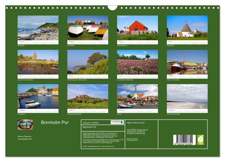 Produktbild: Bornholm Pur (Wandkalender 2026 DIN A3 quer), CALVENDO Monatskalender