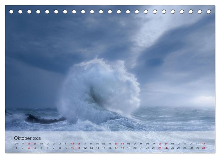 Produktbild: Wellen Konzert (Tischkalender 2026 DIN A5 quer), CALVENDO Monatskalender