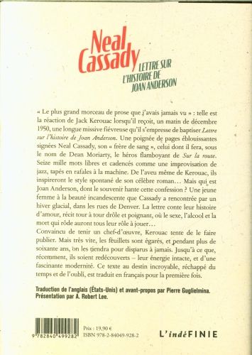 Produktbild: Lettre sur l'histoire de Joan Anderson