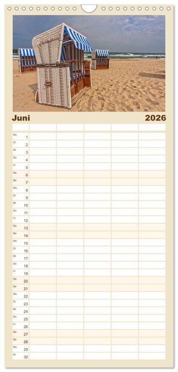 Produktbild: Familienplaner 2026 - Traumhaftes R&uuml;gen mit 5 Spalten (Wandkalender, 21 x 45 cm) CALVENDO