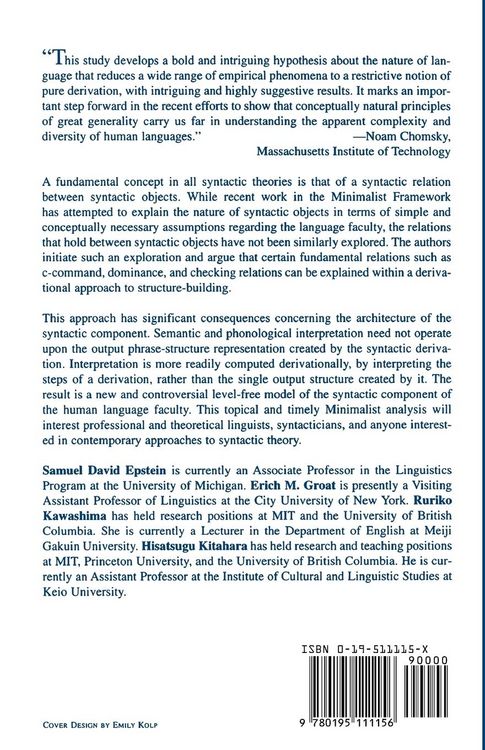 Produktbild: Derivational Approach to Syntactic Relations