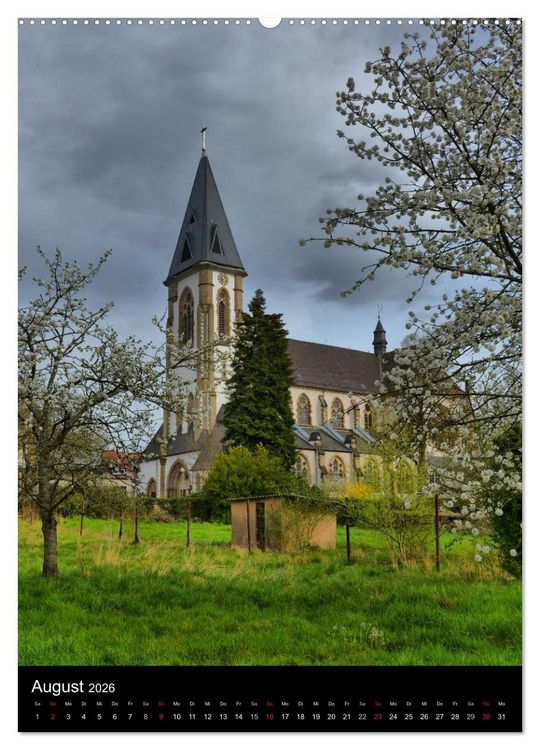 Produktbild: Sa(ar)krale Baukunst - Kirchenarchitektur im Saarland (Wandkalender 2026 DIN A2 hoch), CALVENDO Monatskalender