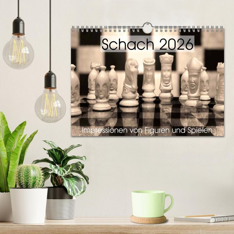 Produktbild: Schach 2026. Impressionen von Figuren und Spielen (Wandkalender 2026 DIN A4 quer), CALVENDO Monatskalender