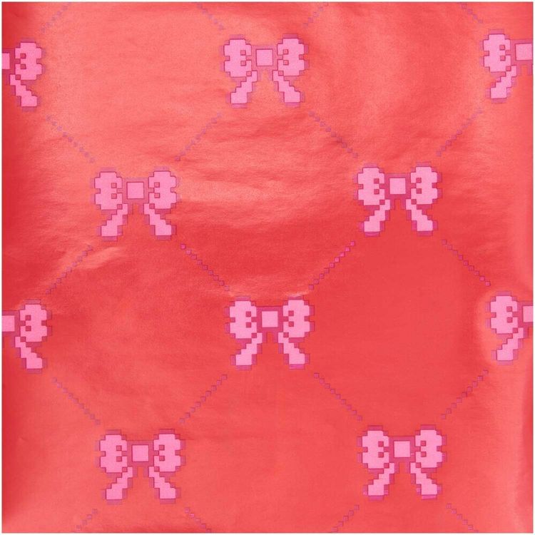 Produktbild: Geschenkpapier Pixel Schleifen, Rot,