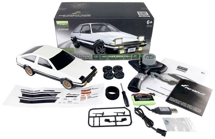 Produktbild: Amewi AE86 Sprinter Trueno Scale Drift Wei&szlig; Brushed 1:18 RC Modellauto Elektro Stra&szlig;enmodell Heckantrieb (2WD) RtR 2,4GHz inkl