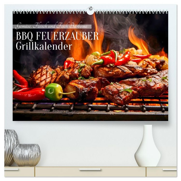 Produktbild: BBQ Feuerzauber - Grillkalender (hochwertiger Premium Wandkalender 2026 DIN A2 quer), Kunstdruck in Hochglanz