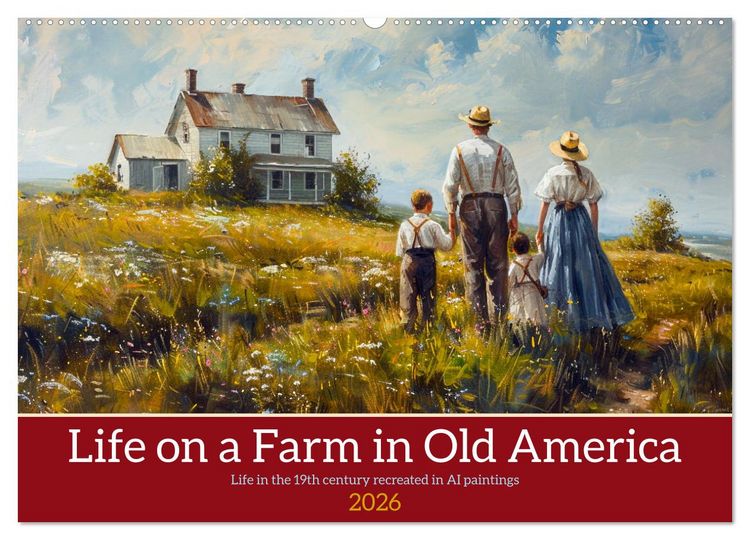 Produktbild: Life on a Farm in Old America (Wall Calendar 2026 DIN A2 landscape), CALVENDO 12 Month Wall Calendar