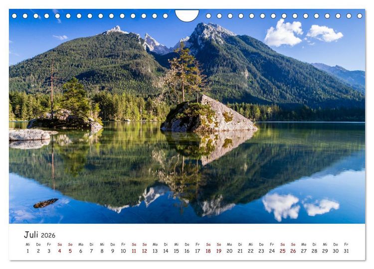 Produktbild: Einzigartige Seen in Bayern (Wandkalender 2026 DIN A4 quer), CALVENDO Monatskalender