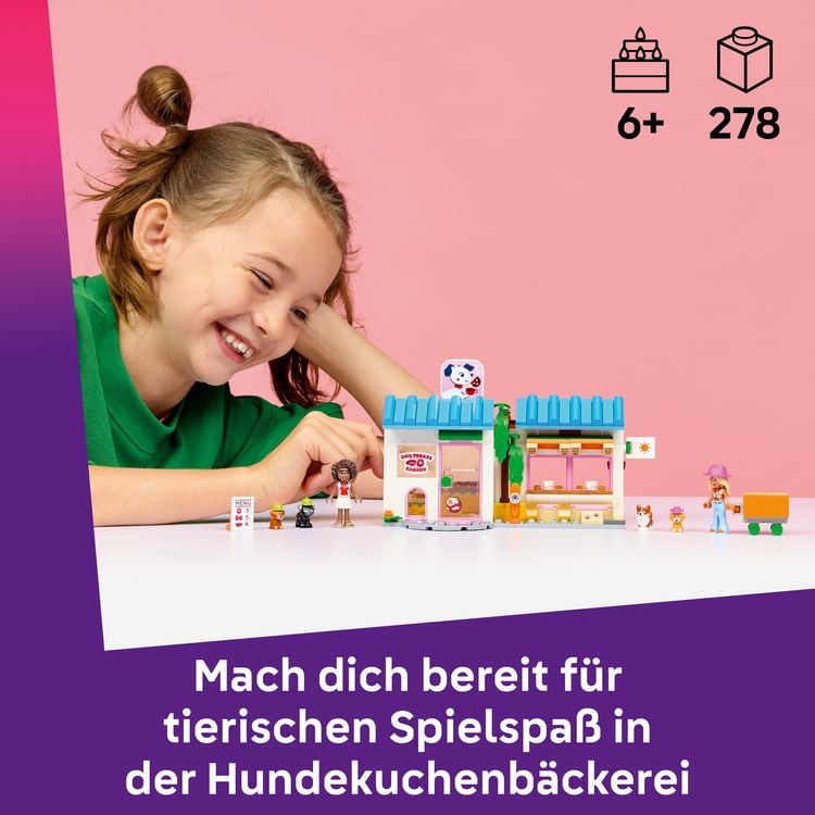 Produktbild: LEGO Friends 42677 Hundekuchenb&auml;ckerei, Spielzeugladen mit Mini Puppen