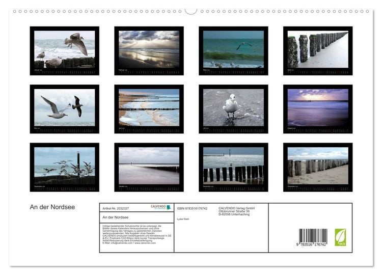 Produktbild: An der Nordsee (hochwertiger Premium Wandkalender 2026 DIN A2 quer), Kunstdruck in Hochglanz