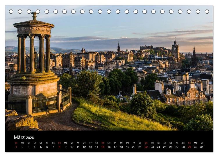 Produktbild: Faszination Edinburgh (Tischkalender 2026 DIN A5 quer), CALVENDO Monatskalender