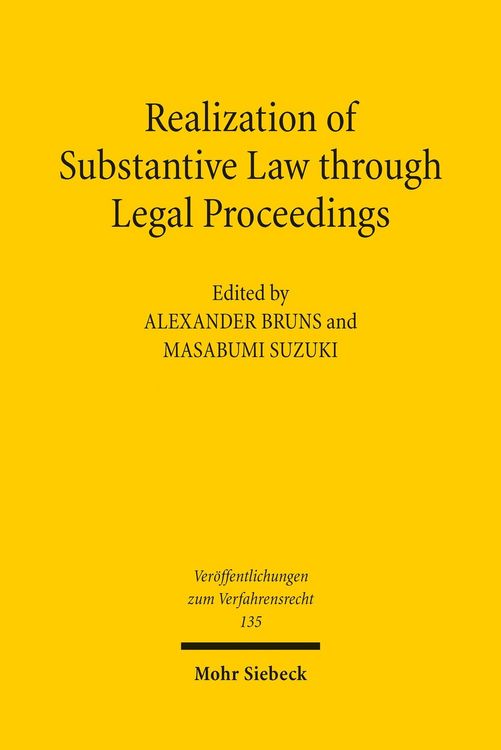Produktbild: Realization of Substantive Law through Legal Proceedings