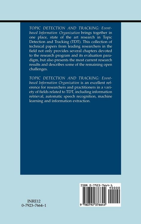 Produktbild: Topic Detection and Tracking