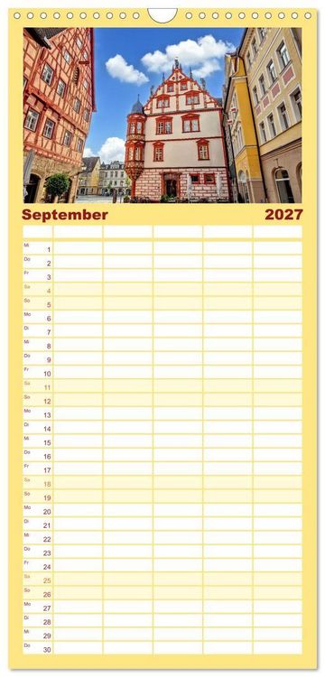 Produktbild: Familienplaner 2027 - Coburg - Veste, Markt & mehr mit 5 Spalten (Wandkalender, 21 x 45 cm) CALVENDO