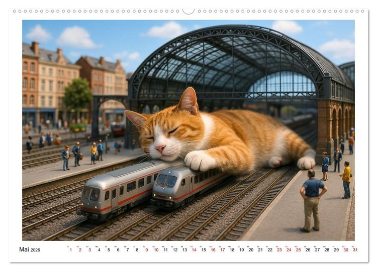 Produktbild: Katzen Weltherrschaft (hochwertiger Premium Wandkalender 2026 DIN A2 quer), Kunstdruck in Hochglanz