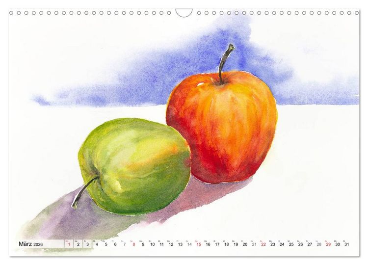 Produktbild: Obst Aquarelle (Wandkalender 2026 DIN A3 quer), CALVENDO Monatskalender