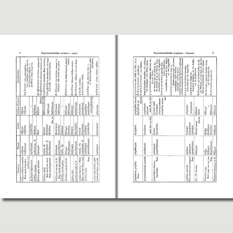 Produktbild: Repetitionstabellen zur kurzgefa&szlig;ten griechischen Schulgrammatik