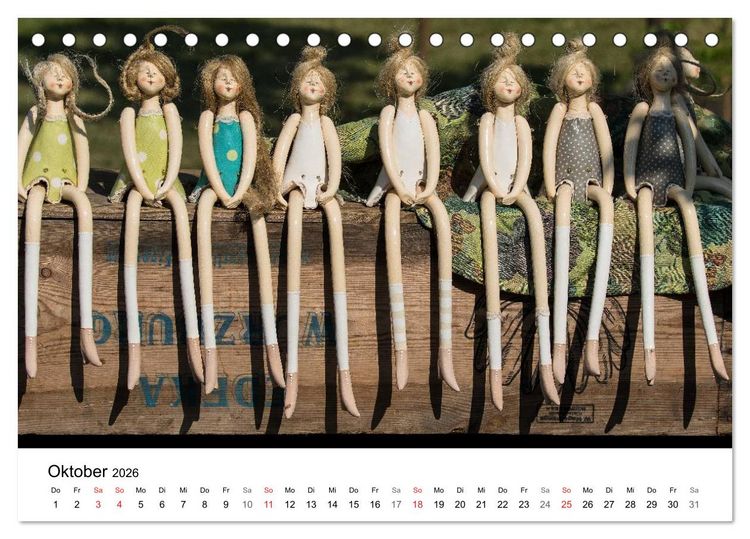 Produktbild: Tausendsch&ouml;n - handgeferigte Tonwesen (Tischkalender 2026 DIN A5 quer), CALVENDO Monatskalender