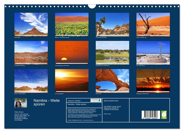 Produktbild: Namibia - Weite sp&uuml;ren (Wandkalender 2027 DIN A3 quer), CALVENDO Monatskalender
