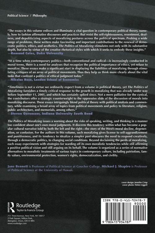 Produktbild: The Politics of Moralizing