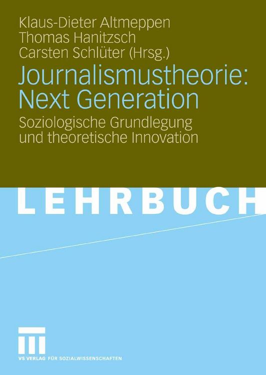 Produktbild: Journalismustheorie: Next Generation