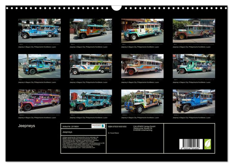 Produktbild: Jeepneys (Wandkalender 2026 DIN A3 quer), CALVENDO Monatskalender