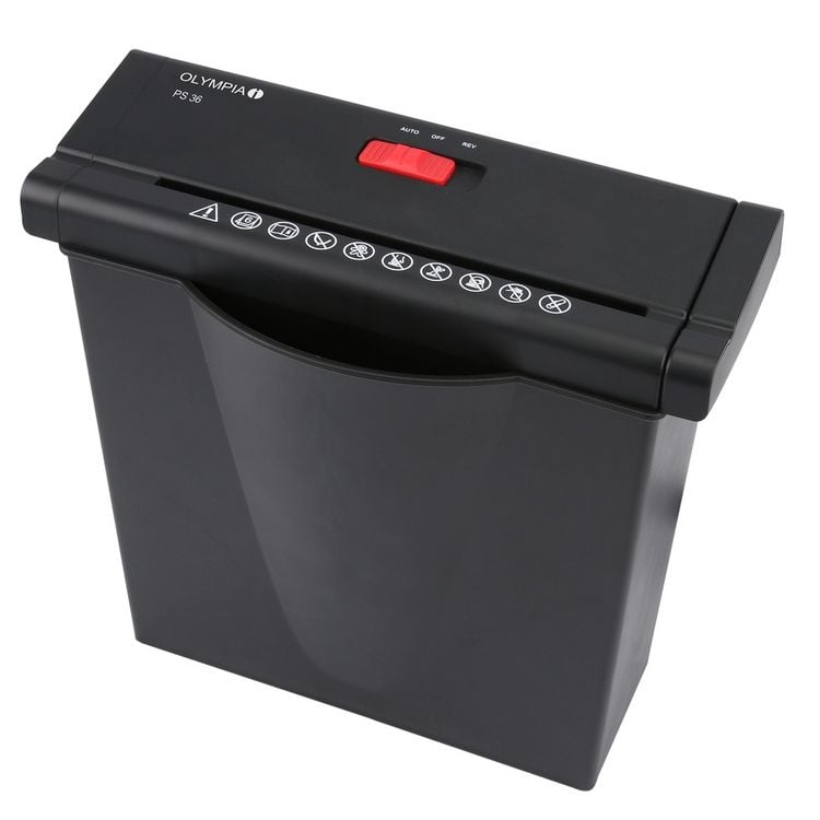 Produktbild: Olympia PS 36 Aktenvernichter 6 Blatt Streifenschnitt 6 mm P-2 7 l