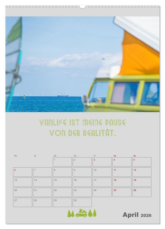 Produktbild: Vanlife - Hotel kann jeder! (Wandkalender 2026 DIN A2 hoch), CALVENDO Monatskalender