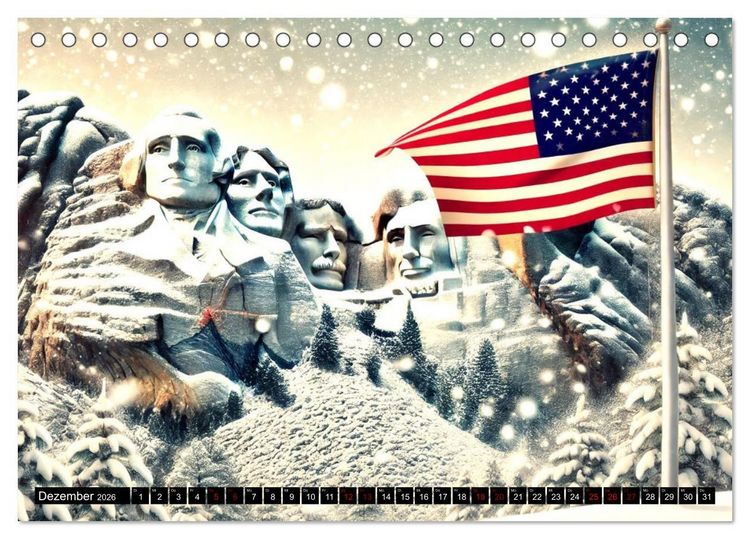 Produktbild: USA - Der amerikanische Geist (Tischkalender 2026 DIN A5 quer), CALVENDO Monatskalender